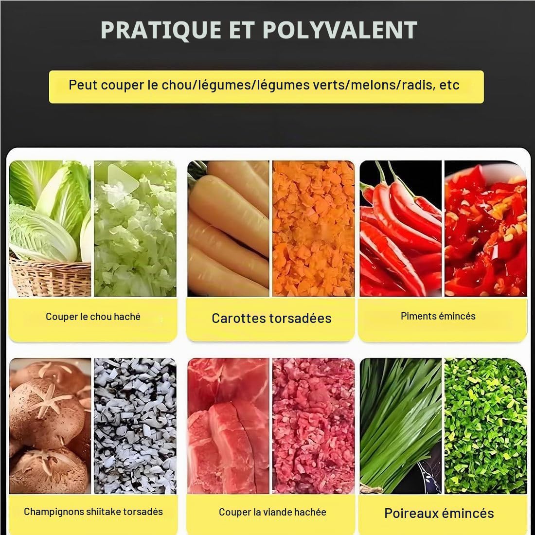 Hachoir à Légumes électrique Professionnel à 4 Lames, Robot Culinaire Robuste, Broyeur en Acier Inoxydable De 1800 W, pour La Préparation D'aliments pour Volailles Et Animaux