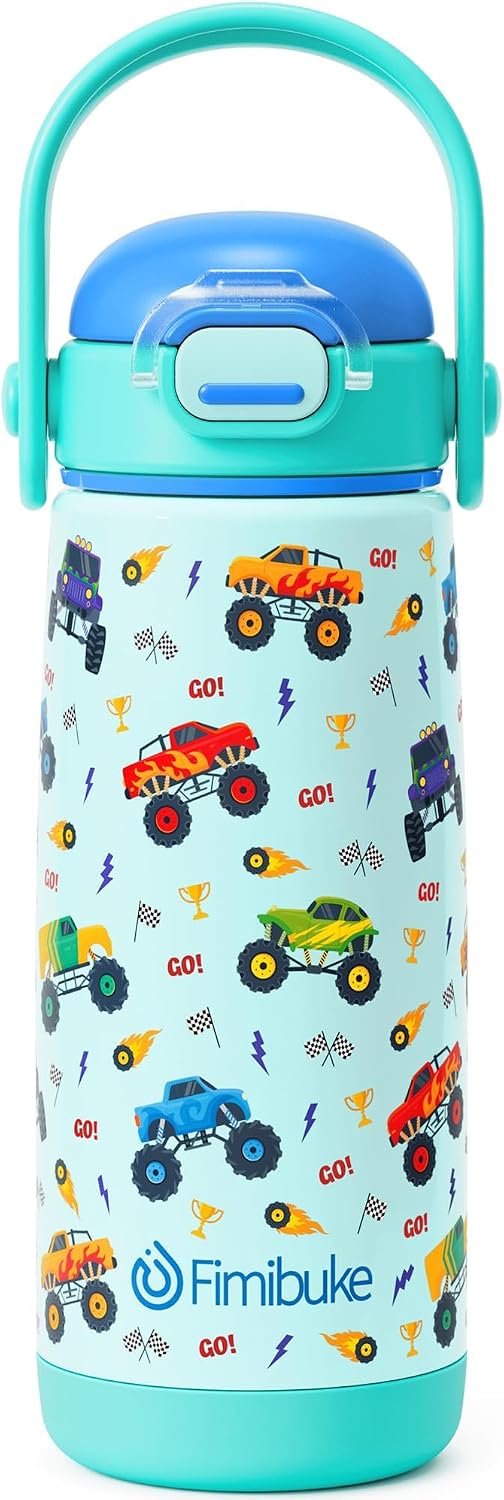 Fimibuke 18oz Kids Water Bottle Insulated Stainless Steel Toddler Cup 1 PCS