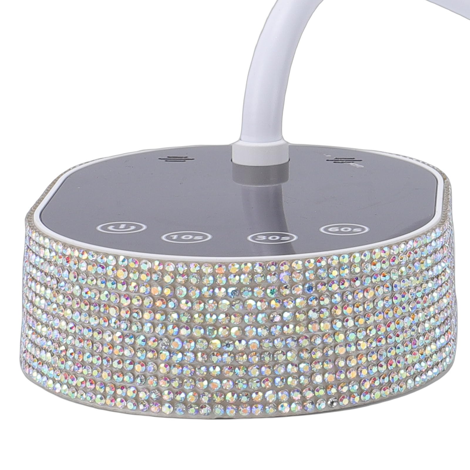 Fabater 36W LED-UV-Nagellampe, Flexibles Schwanenhals-UV-Licht für Gelnägel, USB-wiederaufladbarer Tragbarer Gel-Trockner für Reisen zu Hause Im Salon (Silberner Strassstein)
