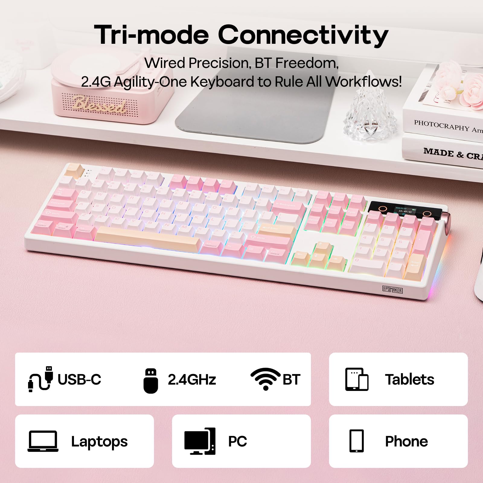 Amazon | EPOMAKER TH108 PRO フルサイズ メカニカルキーボード