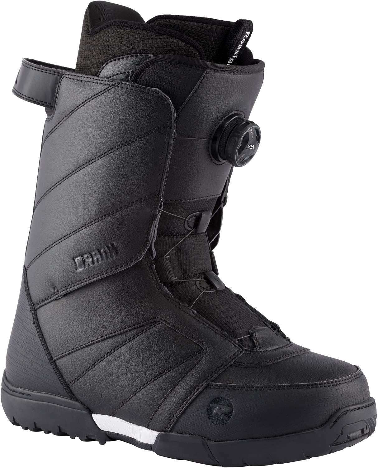 Rossignol Crank Boa H3 - Stivaletti da snowboard, da uomo, colore: Nero