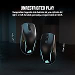 Corsair M75 sans fil RGB Léger FPS Souris de jeu – 26,000 DPI – Boutons latéraux swappables – iCUE Compatible – PC – noir