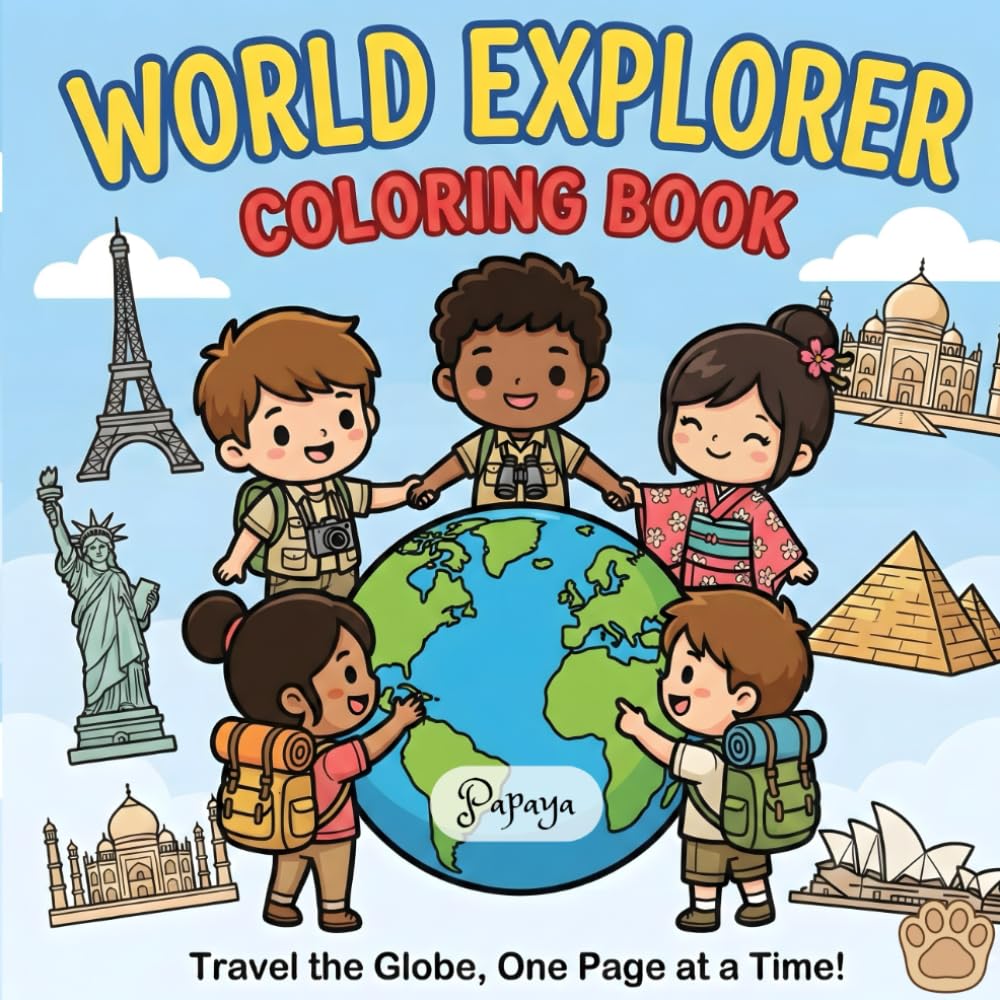 World Explorer: Coloring Book