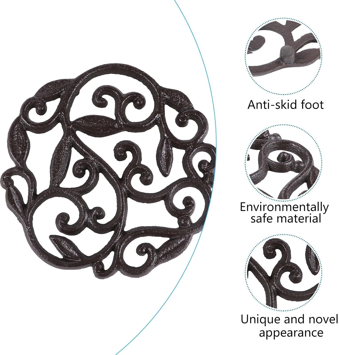 Cast Iron Plant Pot Stand Floor Protector with Anti-skid image 3