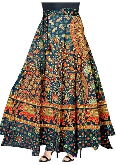 Jaipuri Print Cotton Wrapskirt