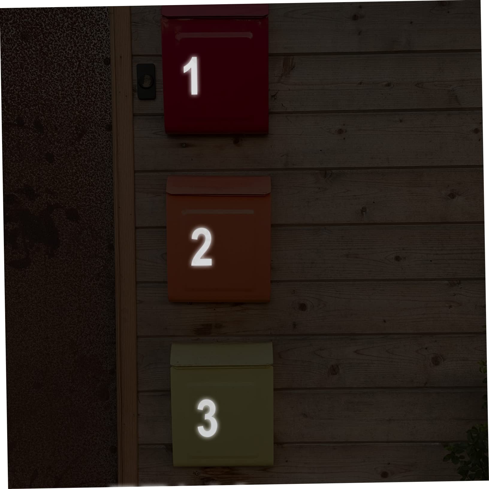 UKCOCO Lot De 25 Autocollants De Numéros De Boîte Aux Lettres Pour Adresse Extérieure Effet Réfléchissant Robustes Pour La Maison Et Le Jardin
