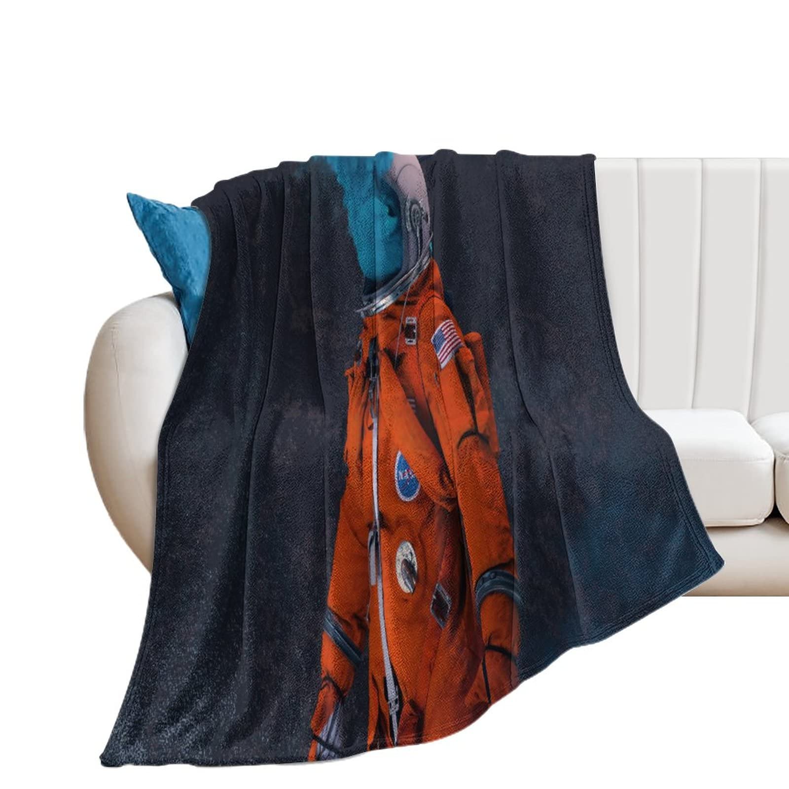 Couverture canapé imprimée astronaute plaid polaire doux soirée cinéma salon