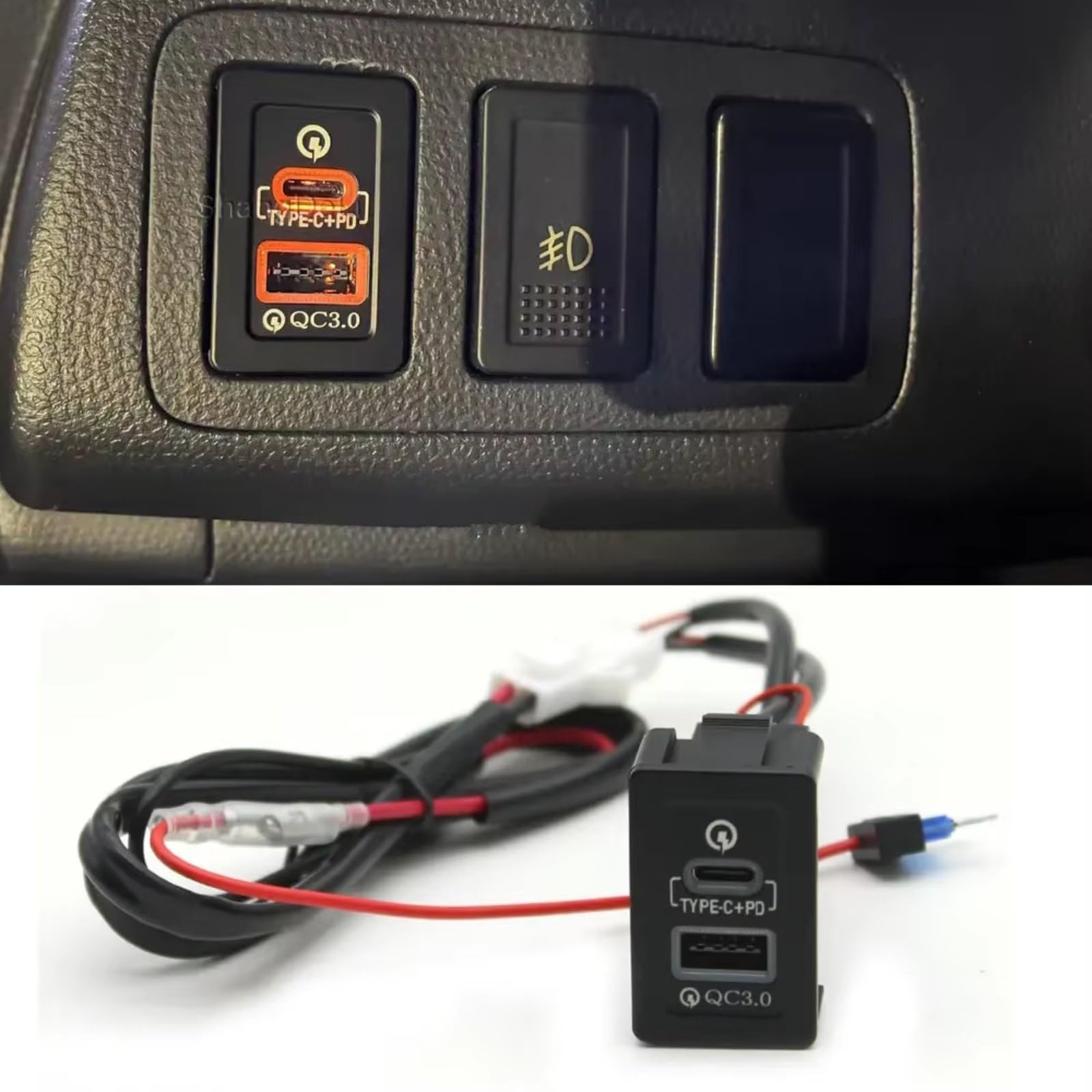 Enchufe USB De Consola Compatible Con Suzuki Para SX4 Para Coche Swift Rápido Para Cargador Para TYPE-C PD Enchufe Interfaz Potencia Salida Carga Partes Coche