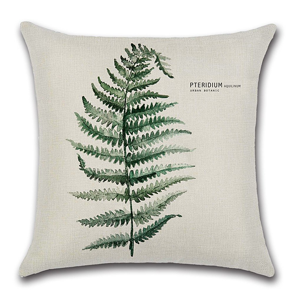 Set Di 4 Federe Per Cuscini Geometriche Con Motivi Di Piante Tropicali 45x45cm 97371385