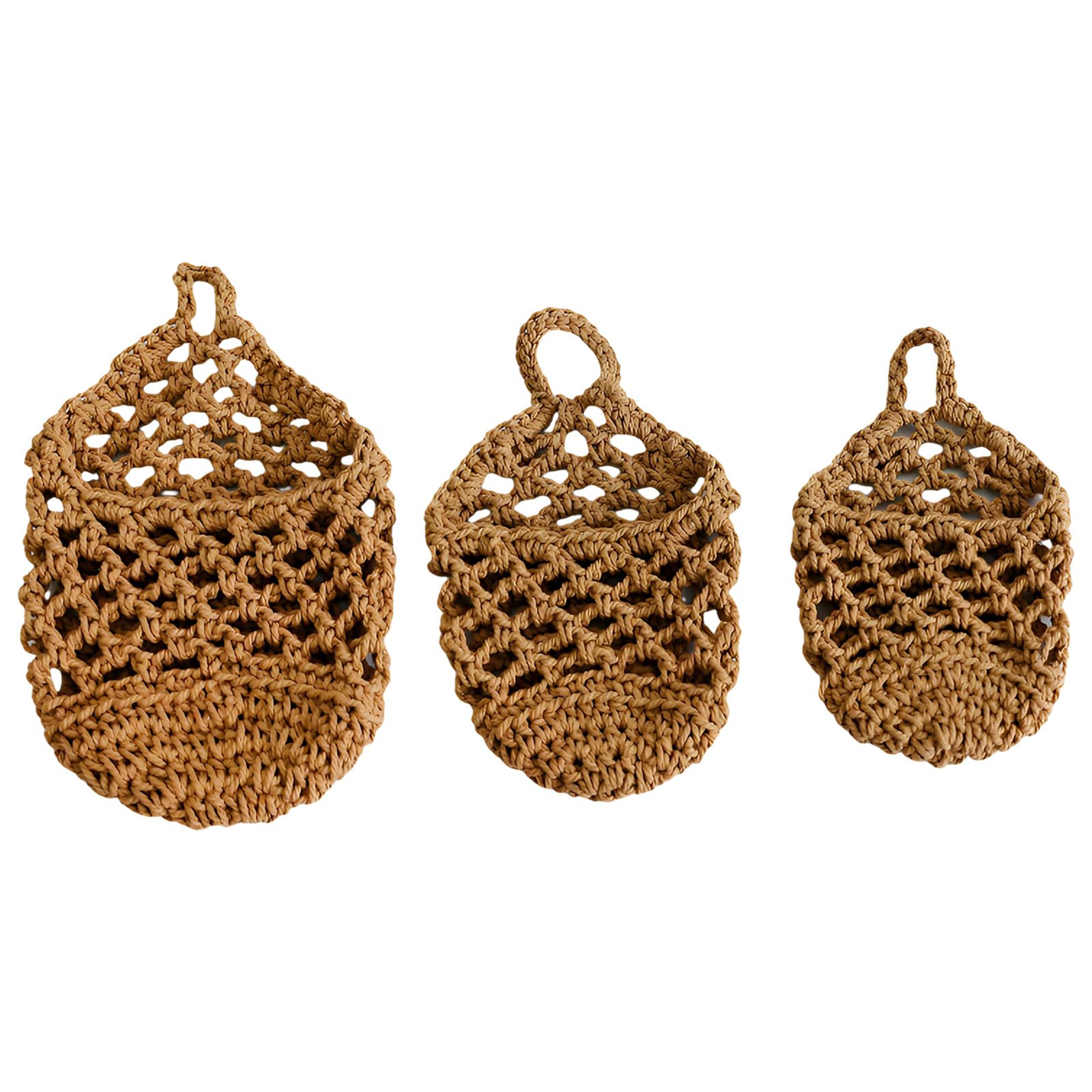 Braided Cotton Rope Storage Set of 3 Artistic Nest Baskets for Household Kitchen and Decorative Needs Giftable Kitchen Storage Set