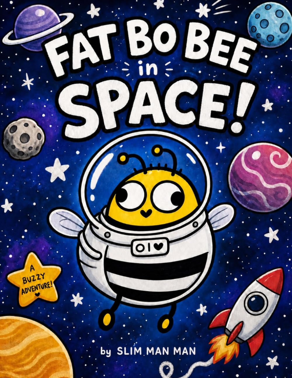 Fat Bo Bee in Space!: A Fat Bo Bee Coloring Adventure in the Galaxy