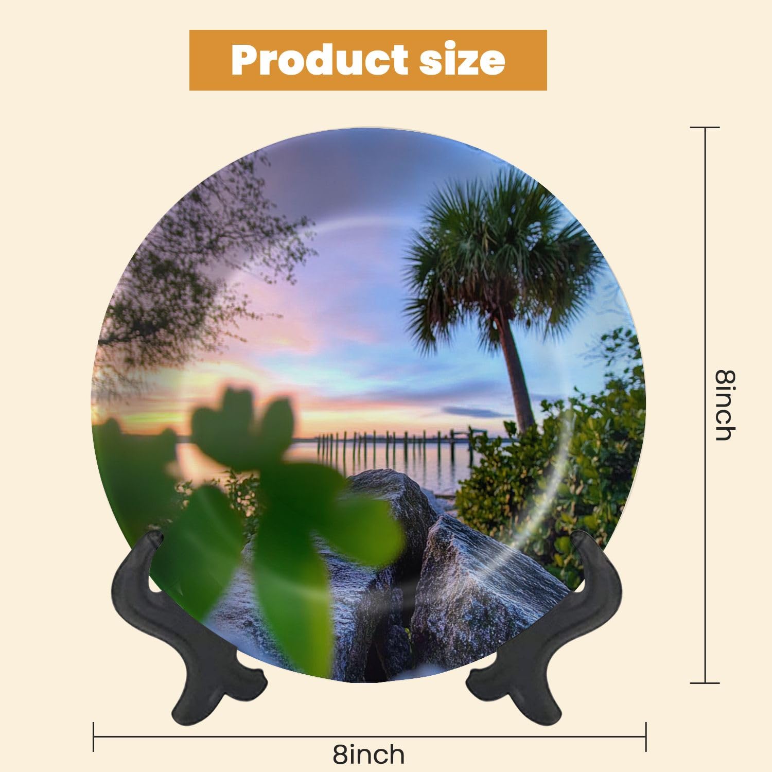Decorative Plates for Display Park Merritt Island Gift Plates Ceramic Collections Plates Hanging Artwork for Living Dining Room Kitchen Souvenir