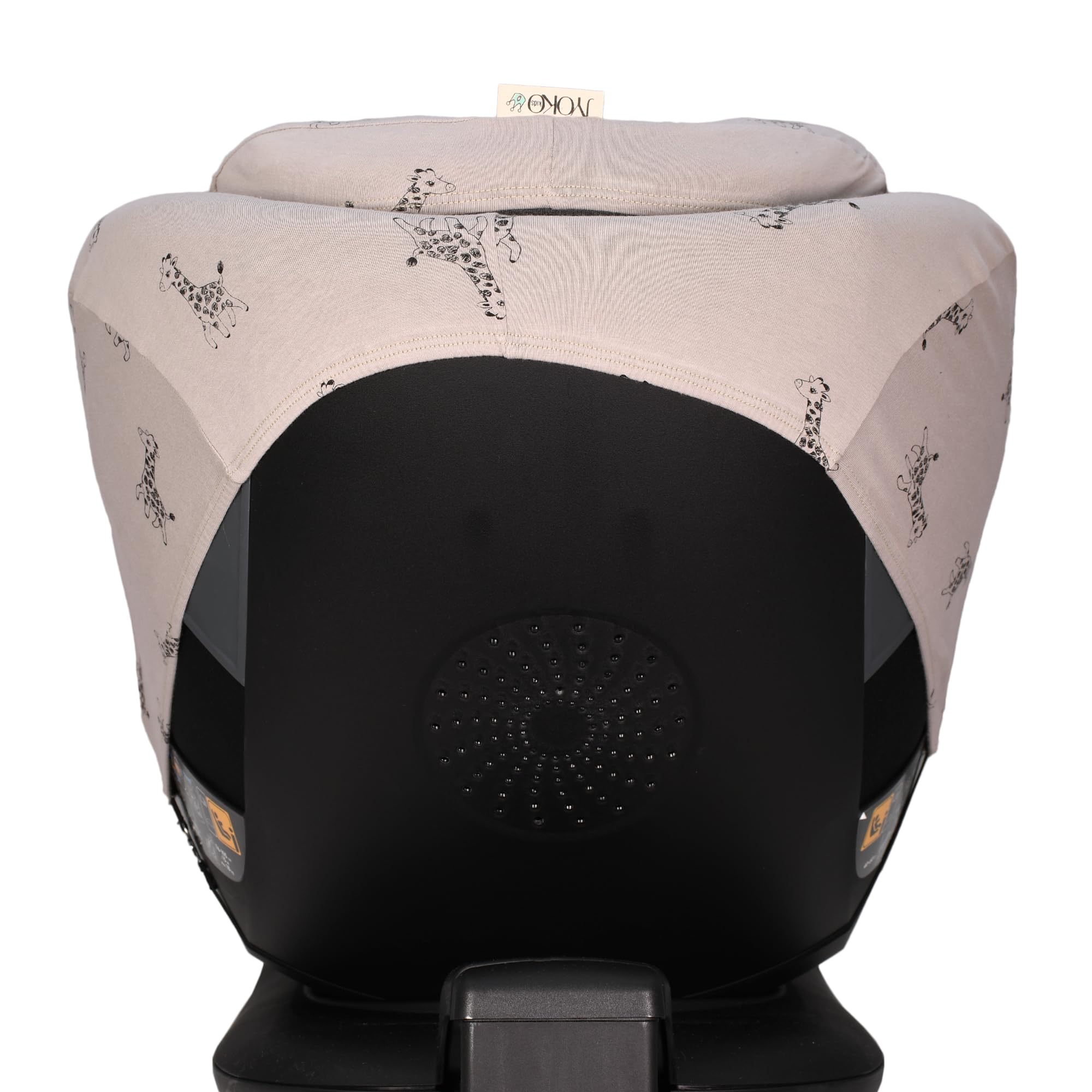 JYOKO Kids Funda de algodón para Silla de Coche Compatible con Maxi Cosi Pearl 360 y Mica Pro I-Size (Giraffe)