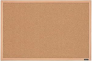 Quartet Cork Bulletin Board: 23" x 35" with Oak Frame for Home or Office Organization