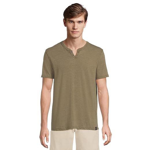 Lucky Brand Burnout Button Notch Shirt