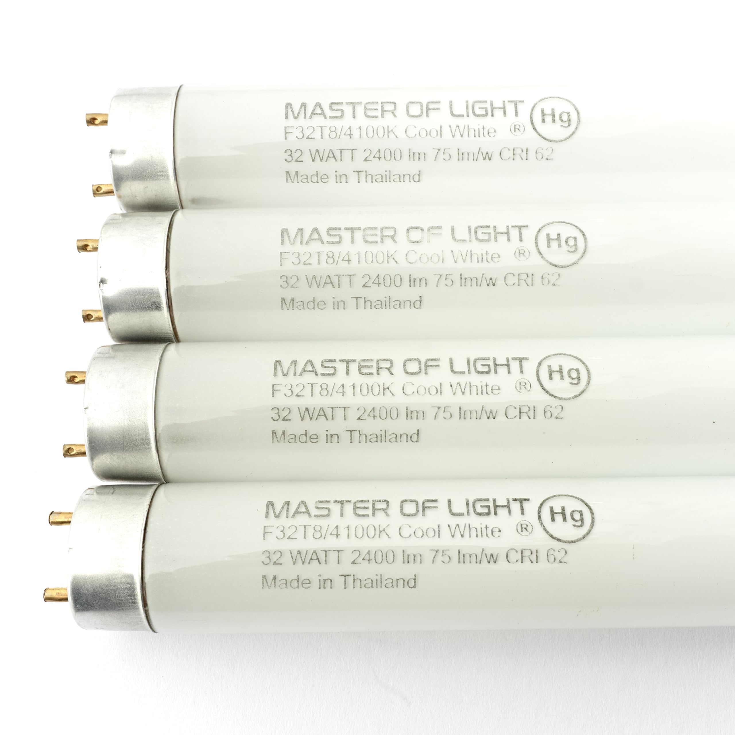 F32T8/CW (4 Pack) 4 ft 48 inch 32 Watt T8 Fluorescent Tube