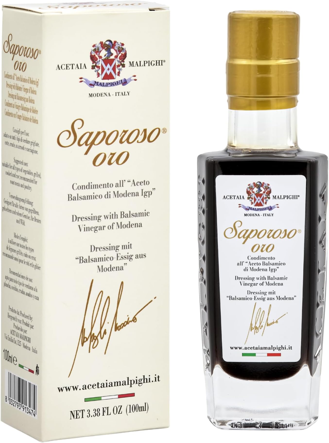 SAPOROSO BALSAMIC CONDIMENT RISERVE 3 GOLD MEDALS (DENSITY 1.34) 100ML