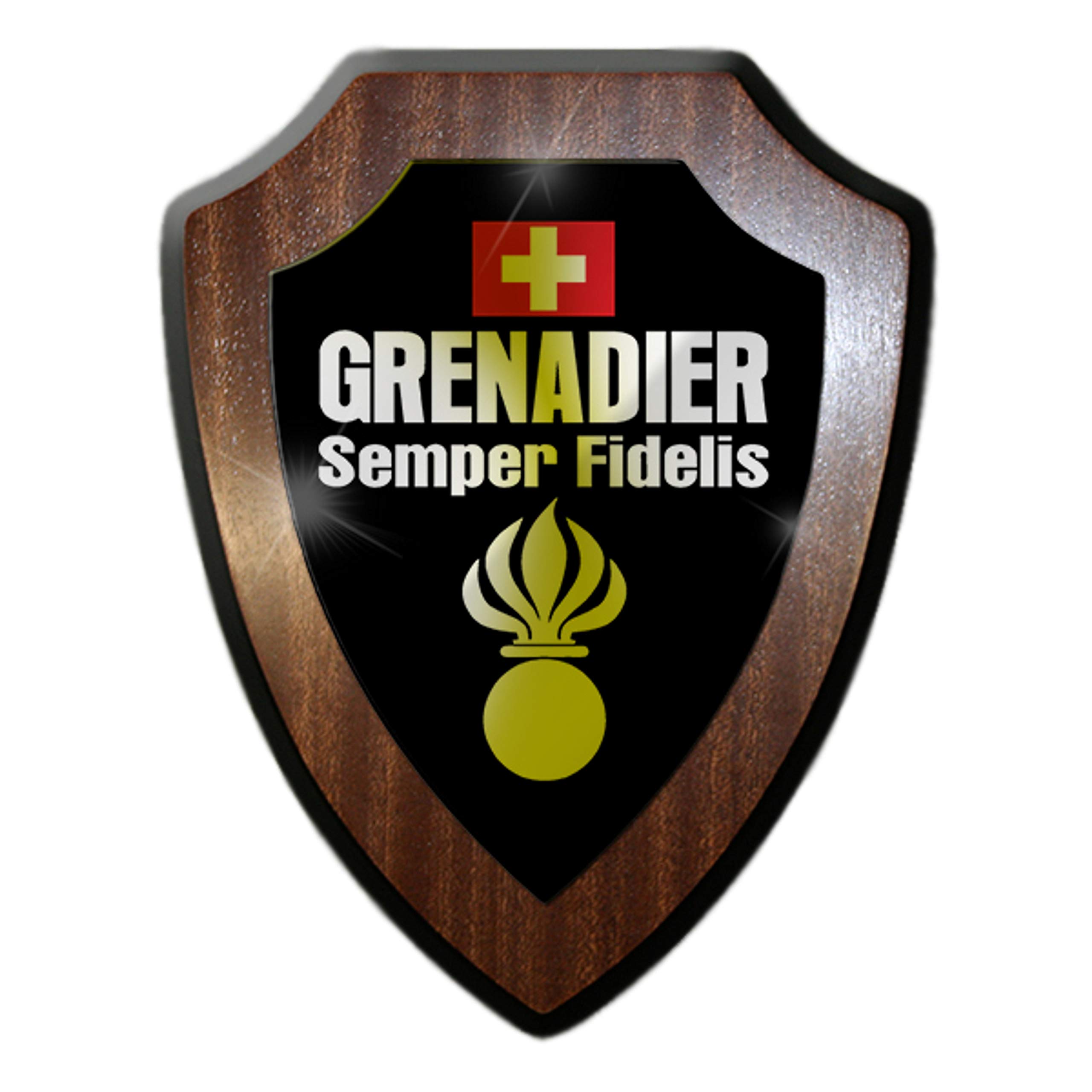 Plaque d'armoiries armée suisse de Copytec emblème Grenadier haut de gamme