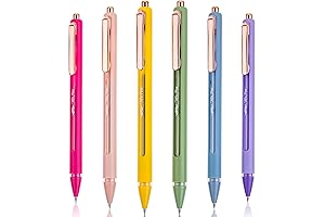 Retractable Gel Pens, 6pk, Mr. Pen Gel Ink Pens, Journaling Pens, Fine...