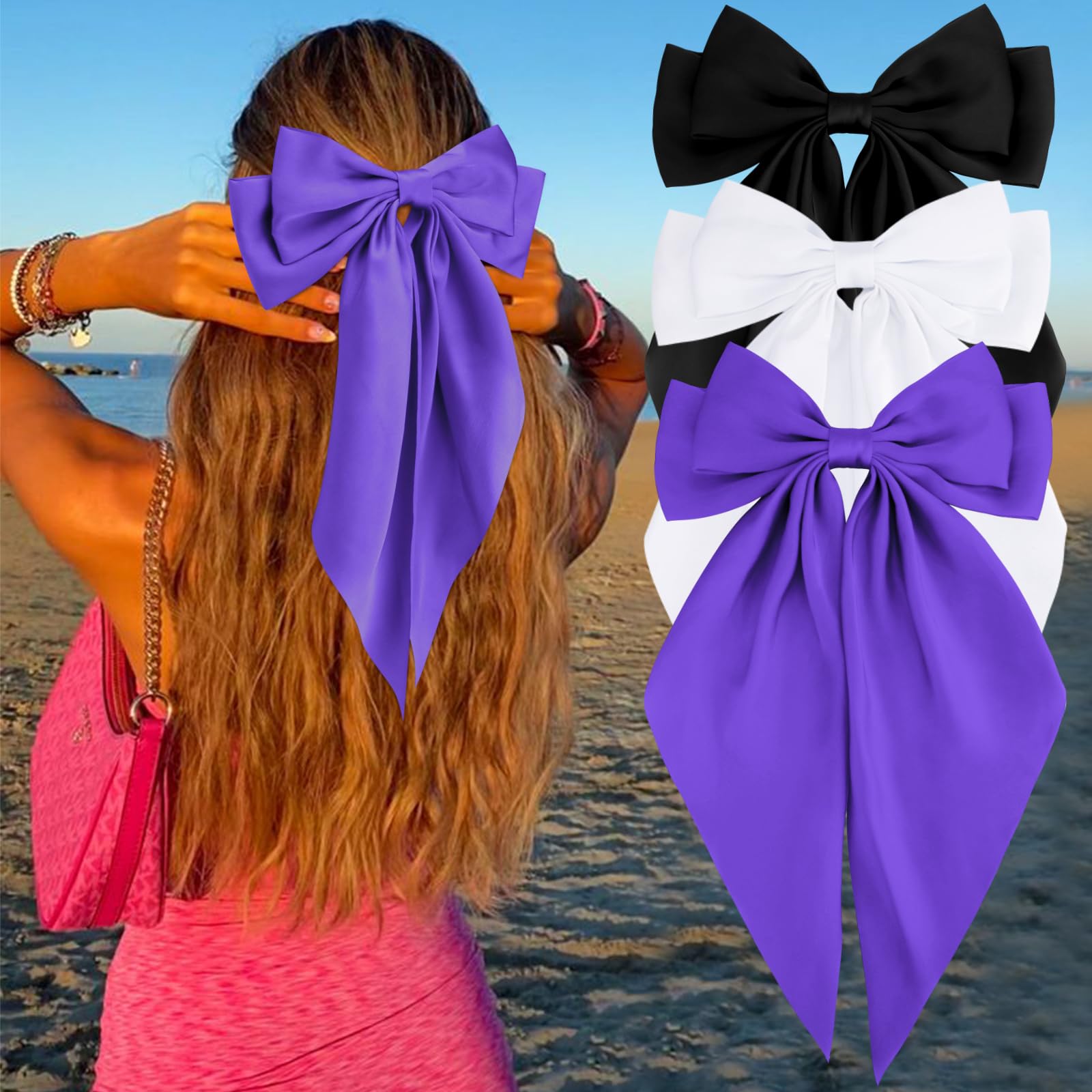 Amazon.co.jp: Velscrun オーバーサイズ ローランド パープル ホワイト