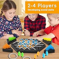 Vista 5 de Juego de estrategia de cadena triangular, juegos de rompecabezas de ajedrez geométrico, juego de ajedrez de cadena triangular con banda de goma