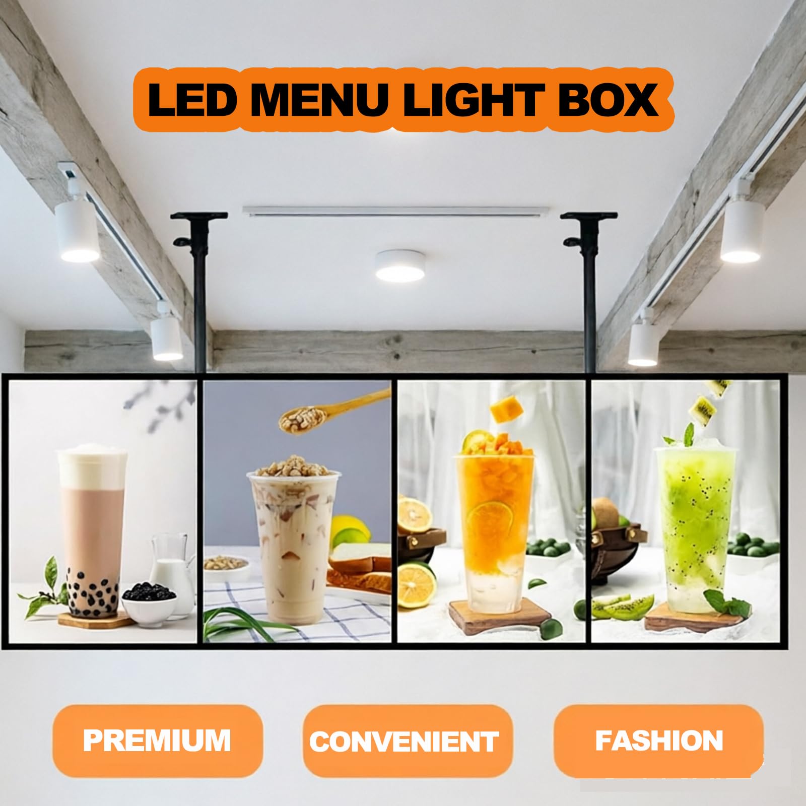 Pantalla LED para publicidad publicitaria, pantalla de publicidad electrónica | Tablero electrónico de menú, caja de luz para restaurante, cafetería, tiendas