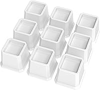 Vista 1 de Juego de 9 elevadores de cama de 3 pulgadas, elevadores de cama resistentes para marco de cama, paquete de 9 elevadores de hasta 3000 libras