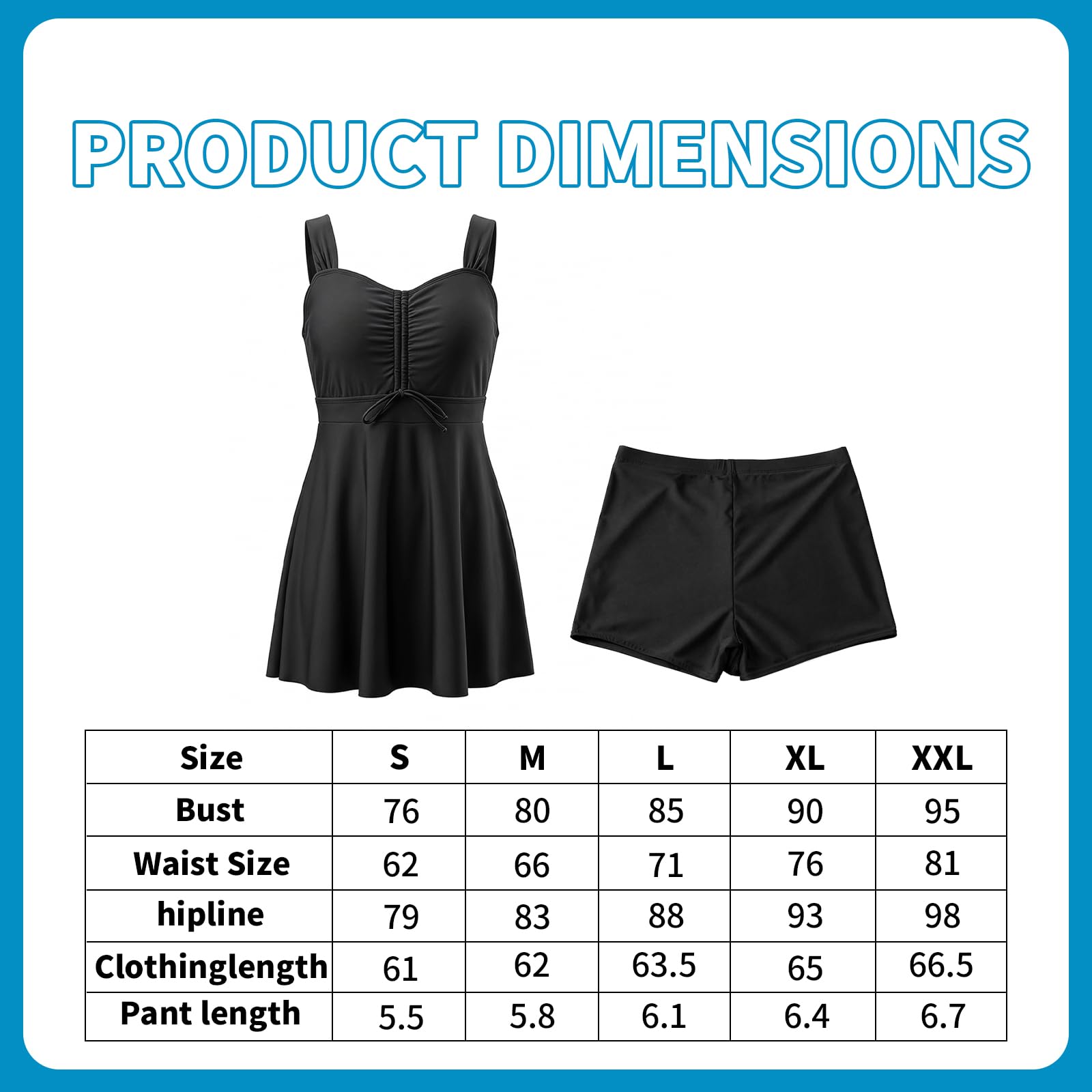 Traje de baño de Dos Piezas para Mujer Tankinis Sexy con Pantalones Cortos Push Up Control de Abdomen