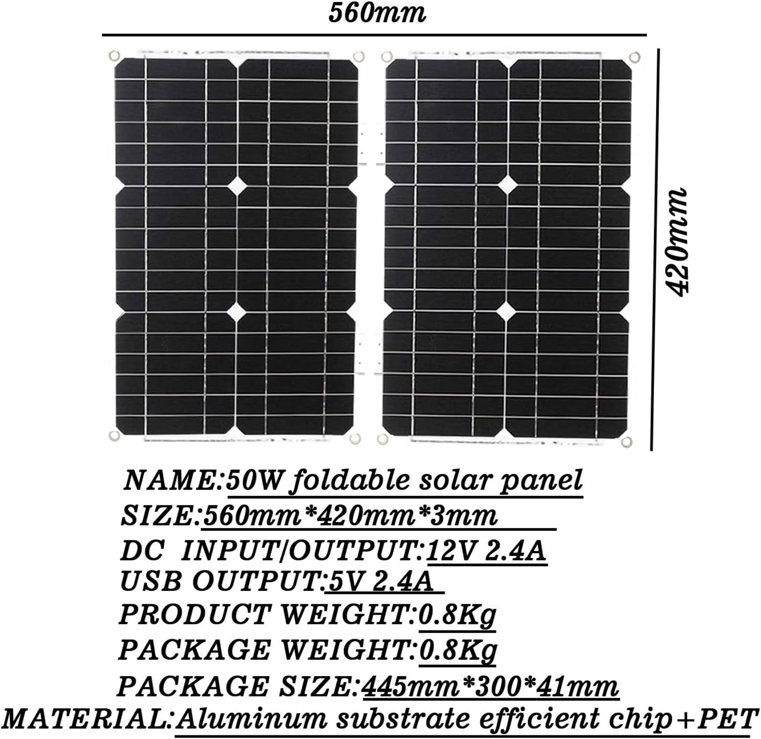 3000W Solar Inverter Kit with 50W Folding Solar Panel, 30A Controller, DC 12V/24V to 110V/220V, Ideal for Home Backup Power and Off-Grid Solutions