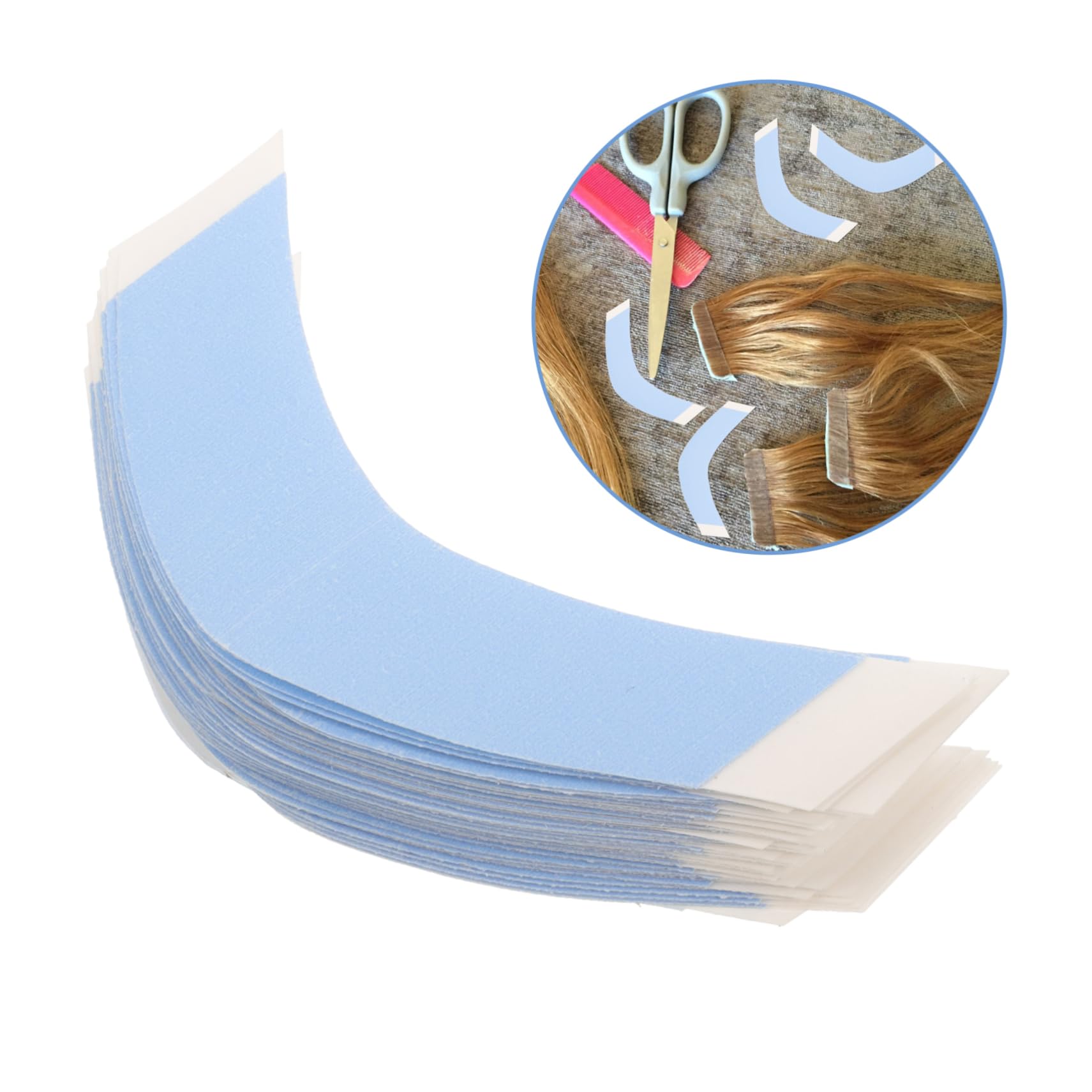 VICASKY 5 Set Pellicola Per L'estensione Dei Estensioni Appiccicoso Nastro Adesivo Nastro Per Parrucca Biadesivo Trasparente Colla Per Nastri Per Extension Pu Sky-blue 36 Fogli*5