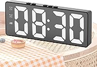 Vista 6 de Battery Digital Clock Small, Electronic Digital Alarm Clocks, Reliable Mini Digital Clock, Battery Operated Desk Clock with Improved Time