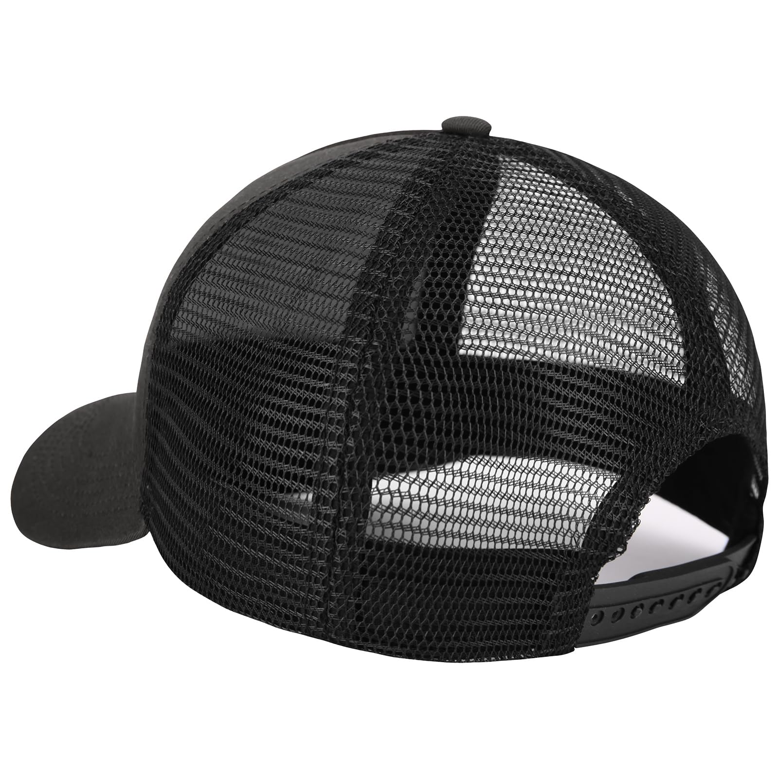 BASSDASH Cappello da camionista ricamato Patch regolabile Baseball Cap Mesh Back Cappello da pesca