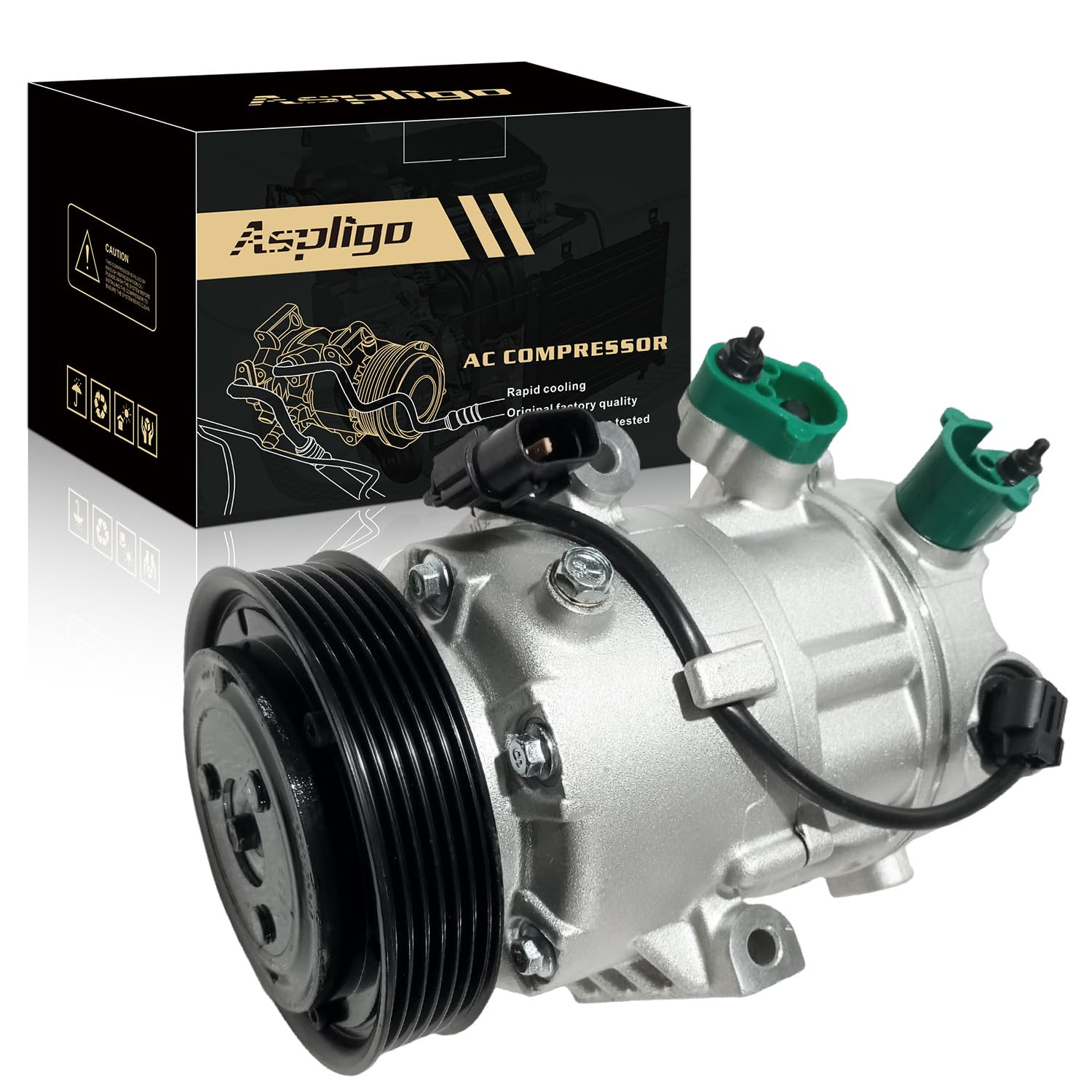 Photo 1 of Air Conditioner AC Compressor Fits for Elantra 2014-2016 1.8L/2.0L,Elantra GT 2.0L 2014-2018, Forte 2014-2016 2.0L,for 2014, 2016 Forte 1.8L,CO 29193C,6513202,197383,198383, 97701F2800,97701A5800