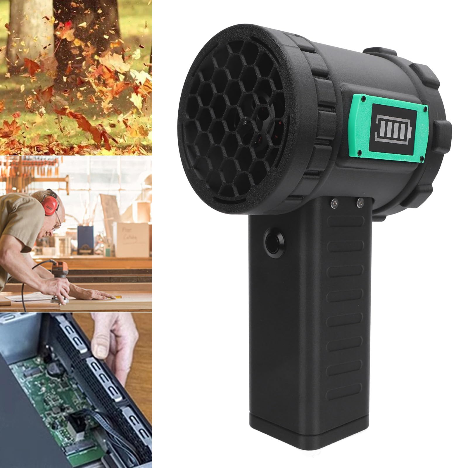 Turbo Dryer Blower for Car, 130000PRM Air Duster Maximum Power 650W Super Electric Cordless Leaf Blower for Patio Lawn Careand Car Drying