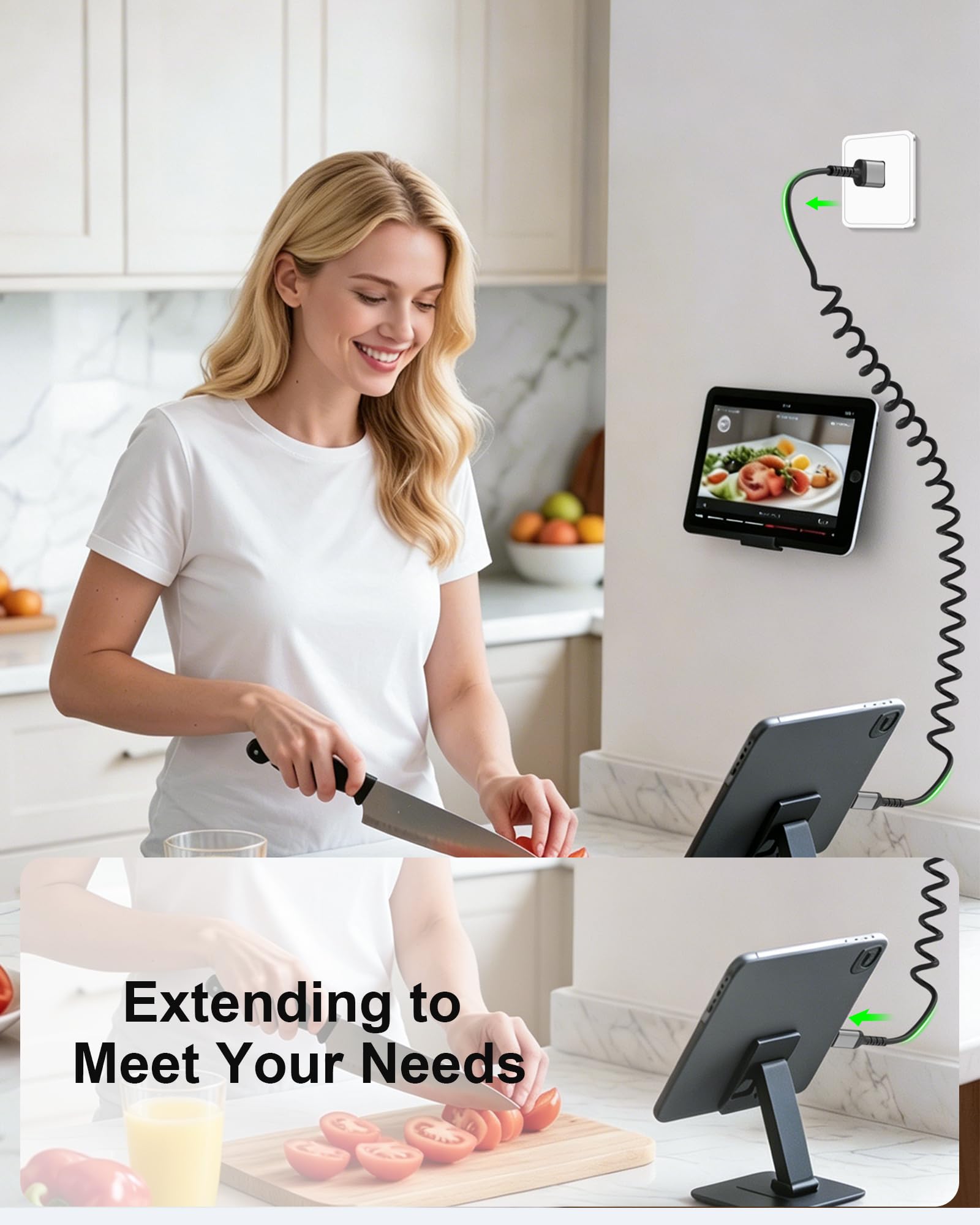 Car Carplay - Cavo a spirale da USB A a USB C per Android Auto CarPlay, cavo USB C per ricarica rapida per iPhone 17 16 15 Samsung Galaxy S25 S24 S23, cavo USB C a spirale, confezione da 2