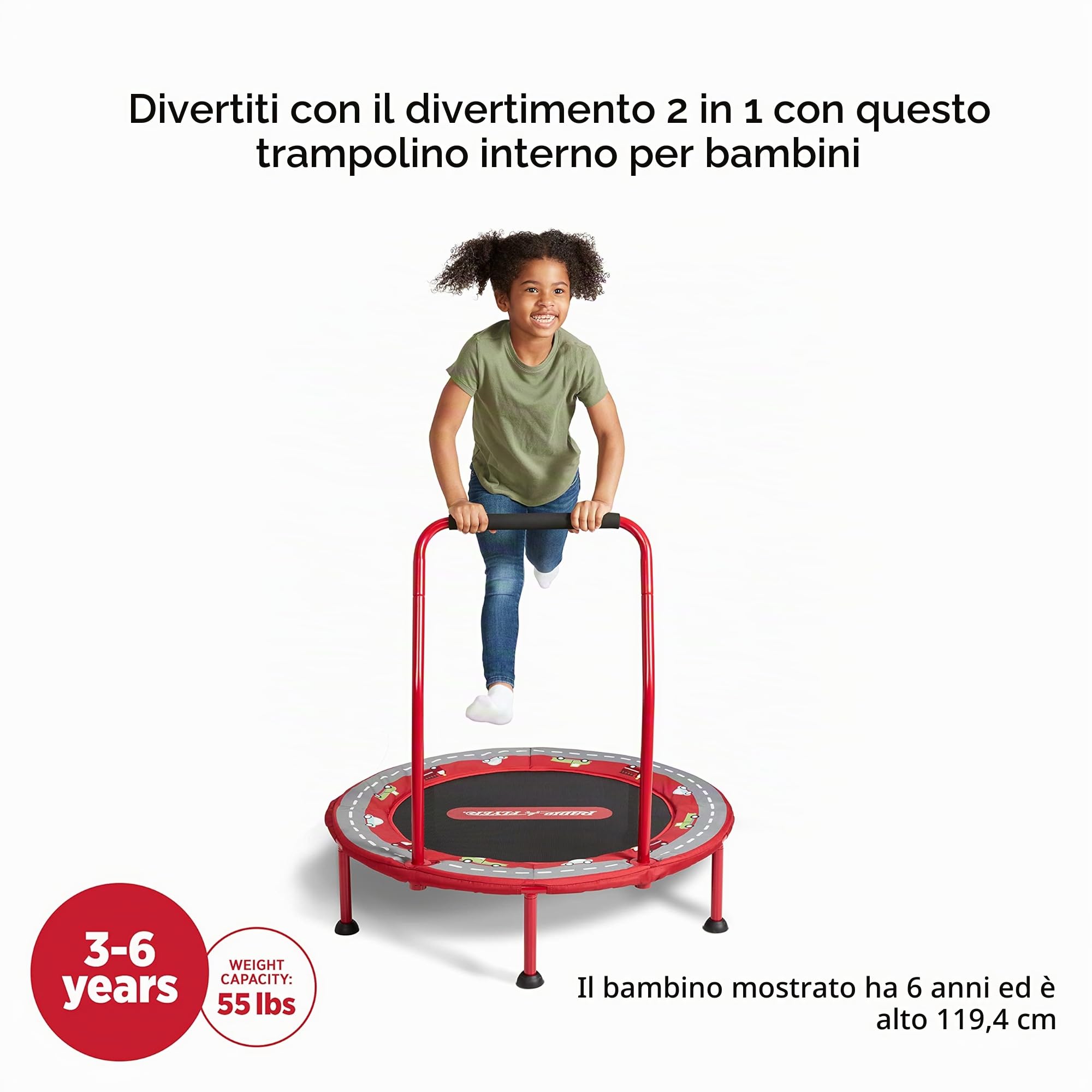 Radio Flyer - Trampolino per bambini 2 in 1