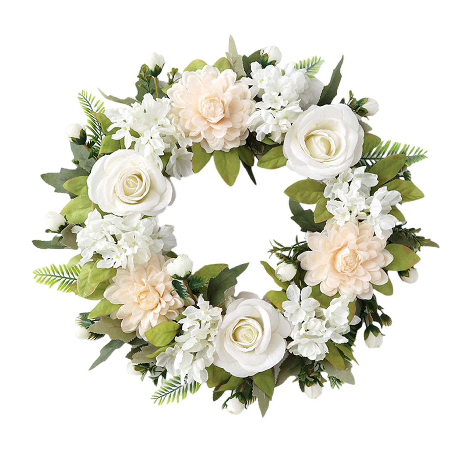 Stylish Decorative Rose Wreath with Vibranting Foliages for Event and Celebration Adds Elegant to Any Space Ornament Home Accent