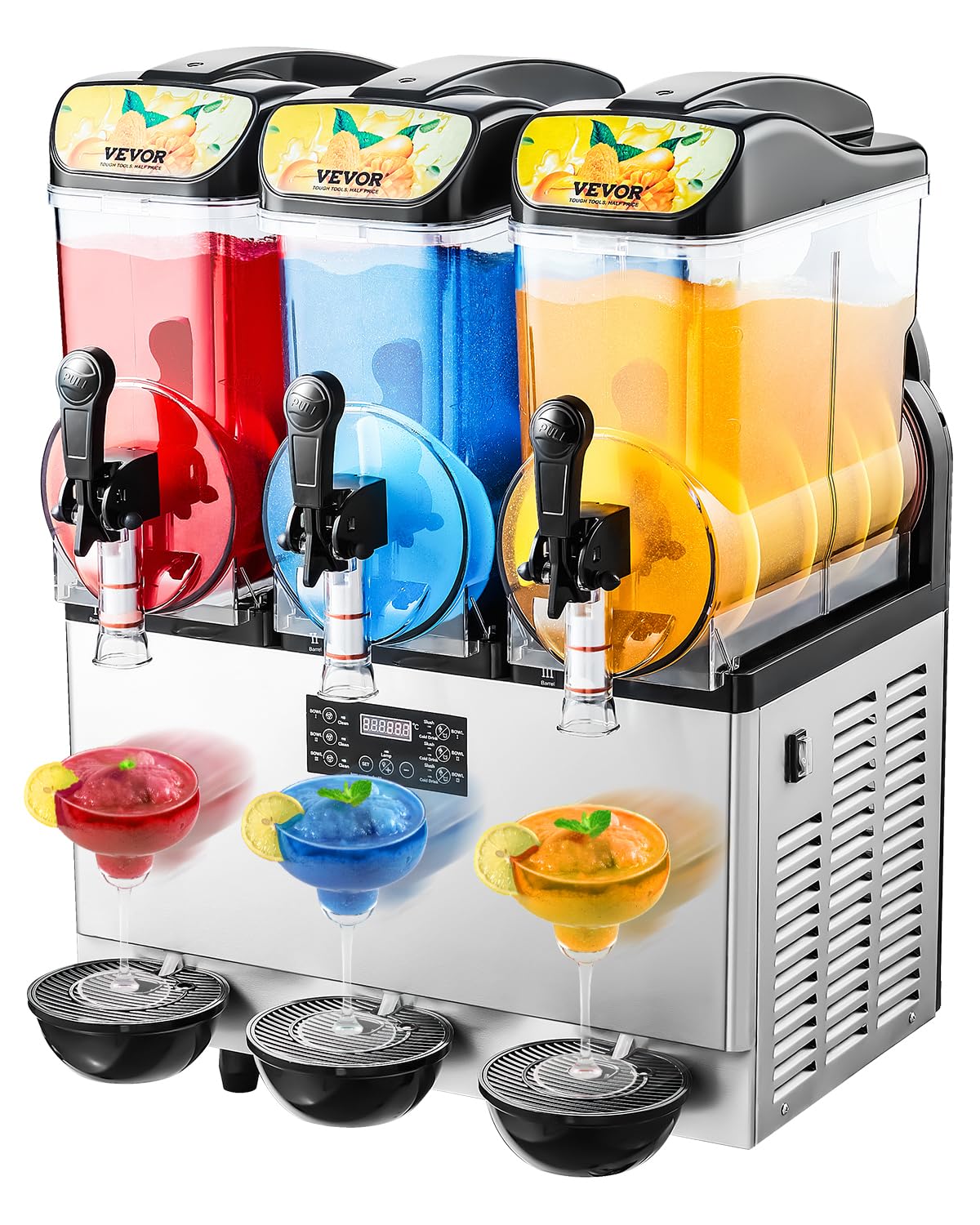 VEVOR 15Lx3 Triple Tank Margarita Machine