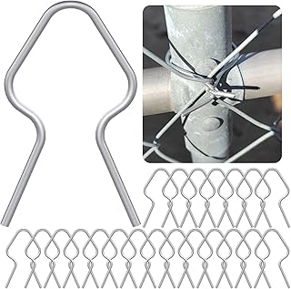 100 Pcs T Post Clips Kits Metal Wire Fence Clips,Galvanized Steel Tie Ez Twist Preformed Fencing Clip 11 Gauge Fence Ties Convenient Fast Installation Pre-Cut Fence Ties for T/U-Posts