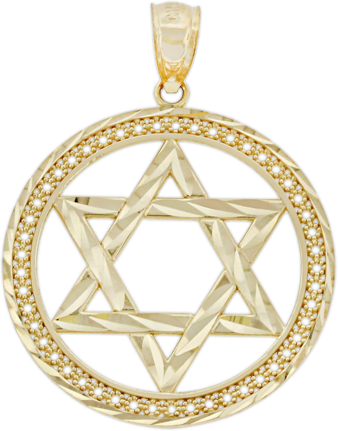 Charm America - Gold Star of David Chai Charm - 14/10 Karat Solid Gold