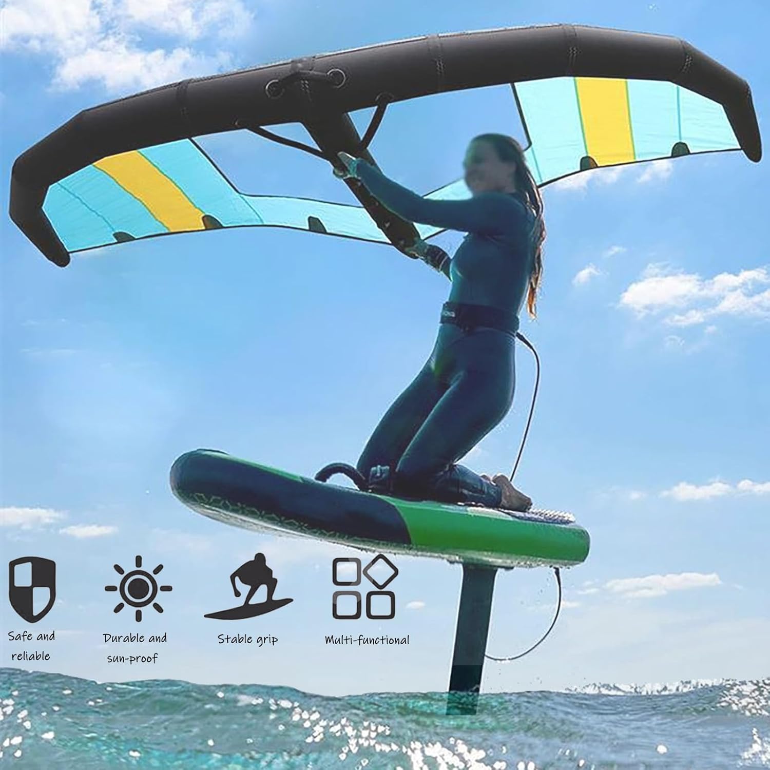 Wind Wingfoil and Hydrofoil Board with Hydrofoil Inflatable Hydrofoil Board with Inflatable,Wind Wing Foil and Hydrofoil Inflatable Windfoil Hydrofoil for Outdoor Water Sports D
