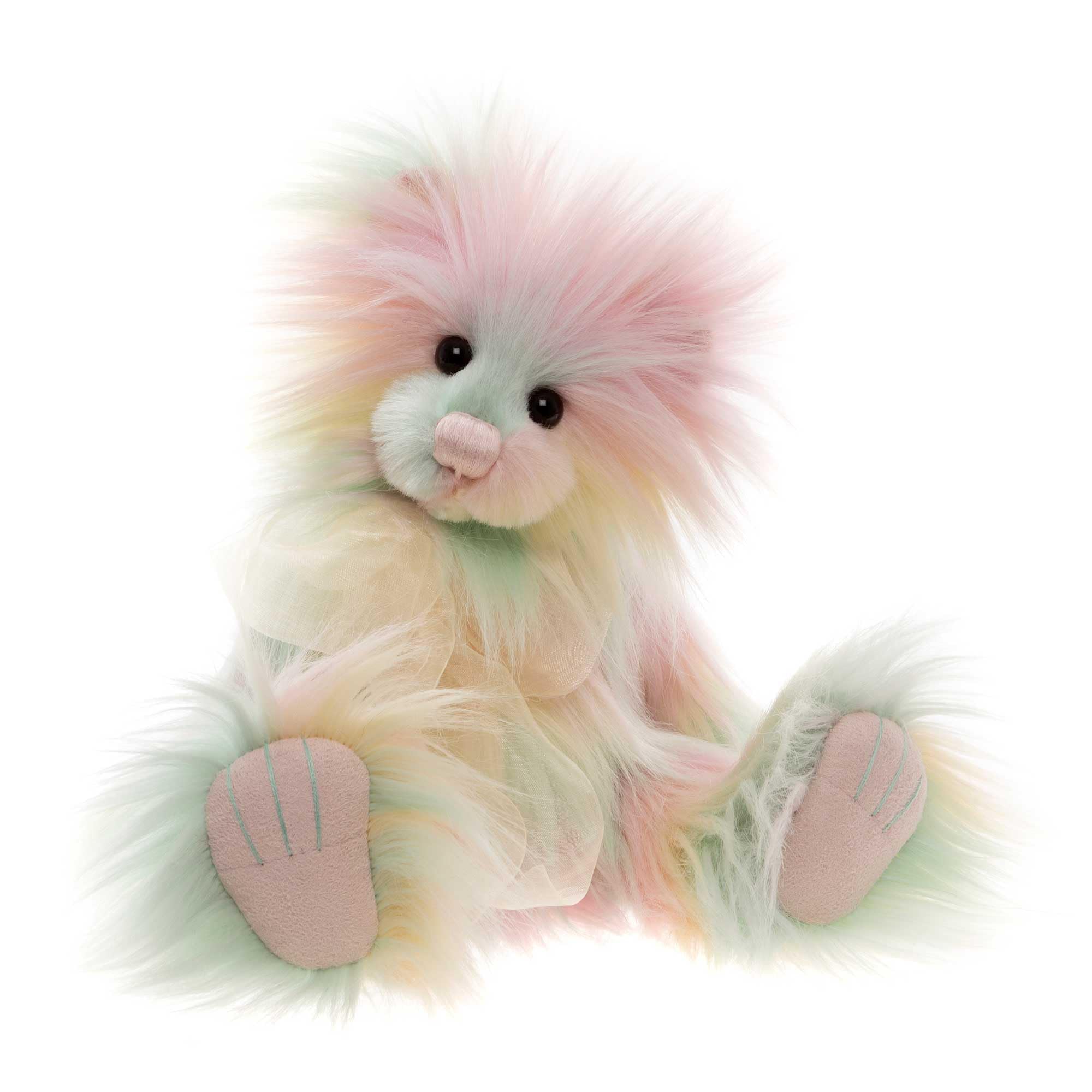 Charlie Bears Bubblegum Pastel Multicoloured Five-Way Jointed Handmade Teddy Bear Unique Collectable
