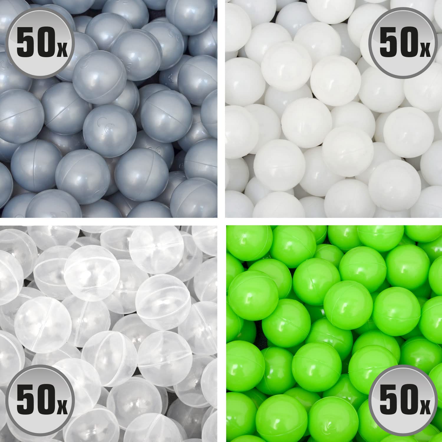 LittleTom 200 Palline per Piscina Bambini - 5,5cm Palline Bimbi Colorate - Palline x Piscina - Giochi Piscina Bambini Palline Gioco Palline Plastica Bambini Colorate Palla per Piscina Palloni Piscina