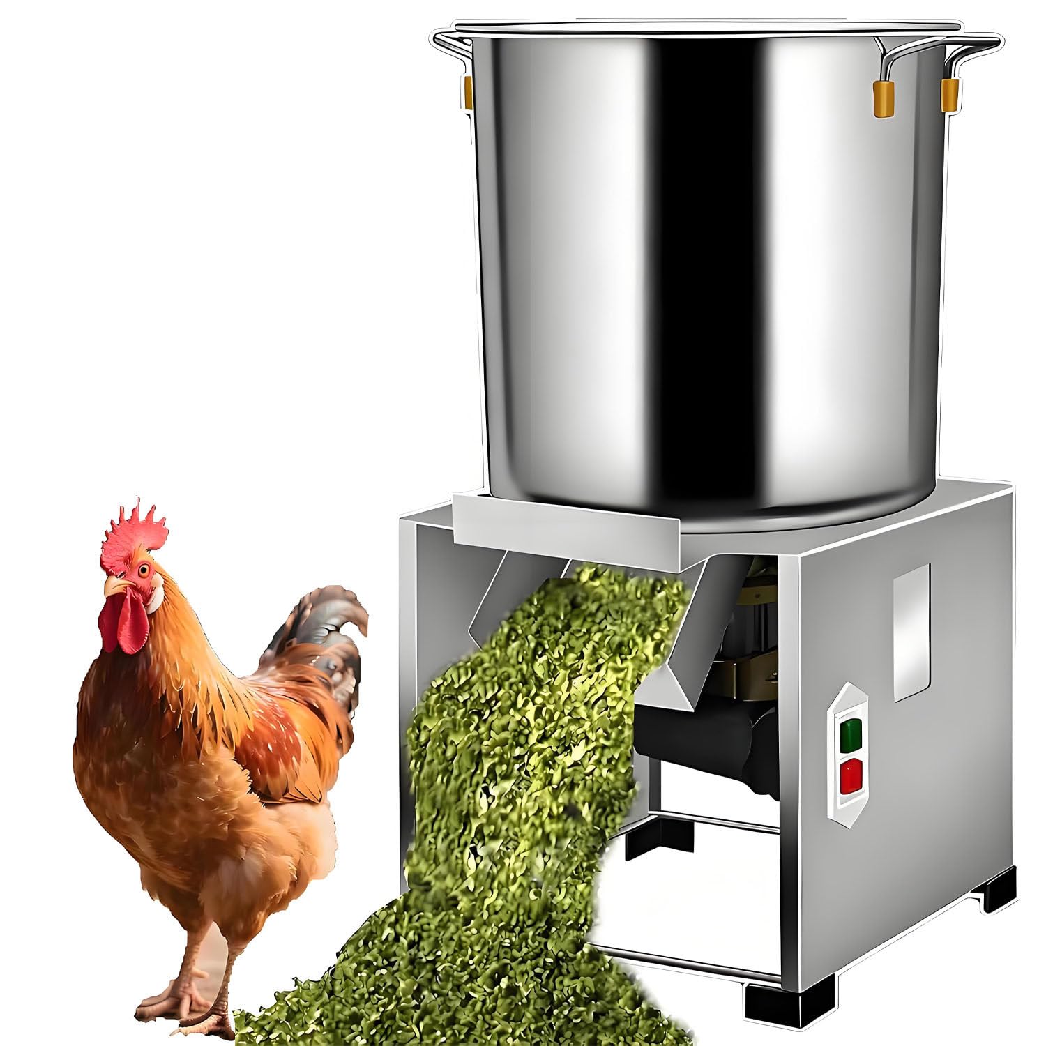 Tritatutto per Verdure Commerciale da 1800 W, Tritatutto Elettrico per Verdure, Acciaio Inossidabile Ispessito, Ingresso di Alimentazione di Grande Diametro, 120 kg/h 3500 Giri/min 220V-1800W