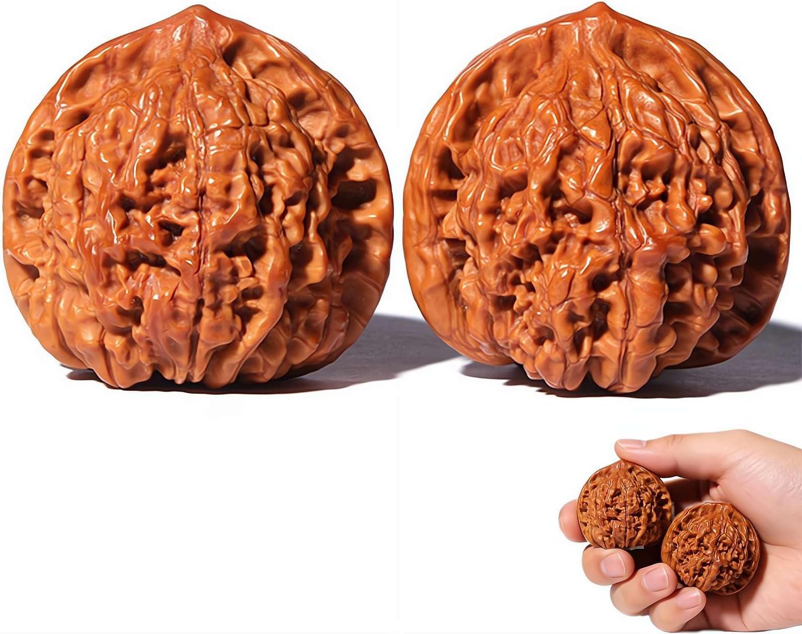 2026 New Wenwan Walnuts,Natural Chinese Walnuts Fidget,Walnut and Massage Stress Relief Health Care Toy for Stress Relief,Thoughtful Gifts Ornaments for Friends and Family
