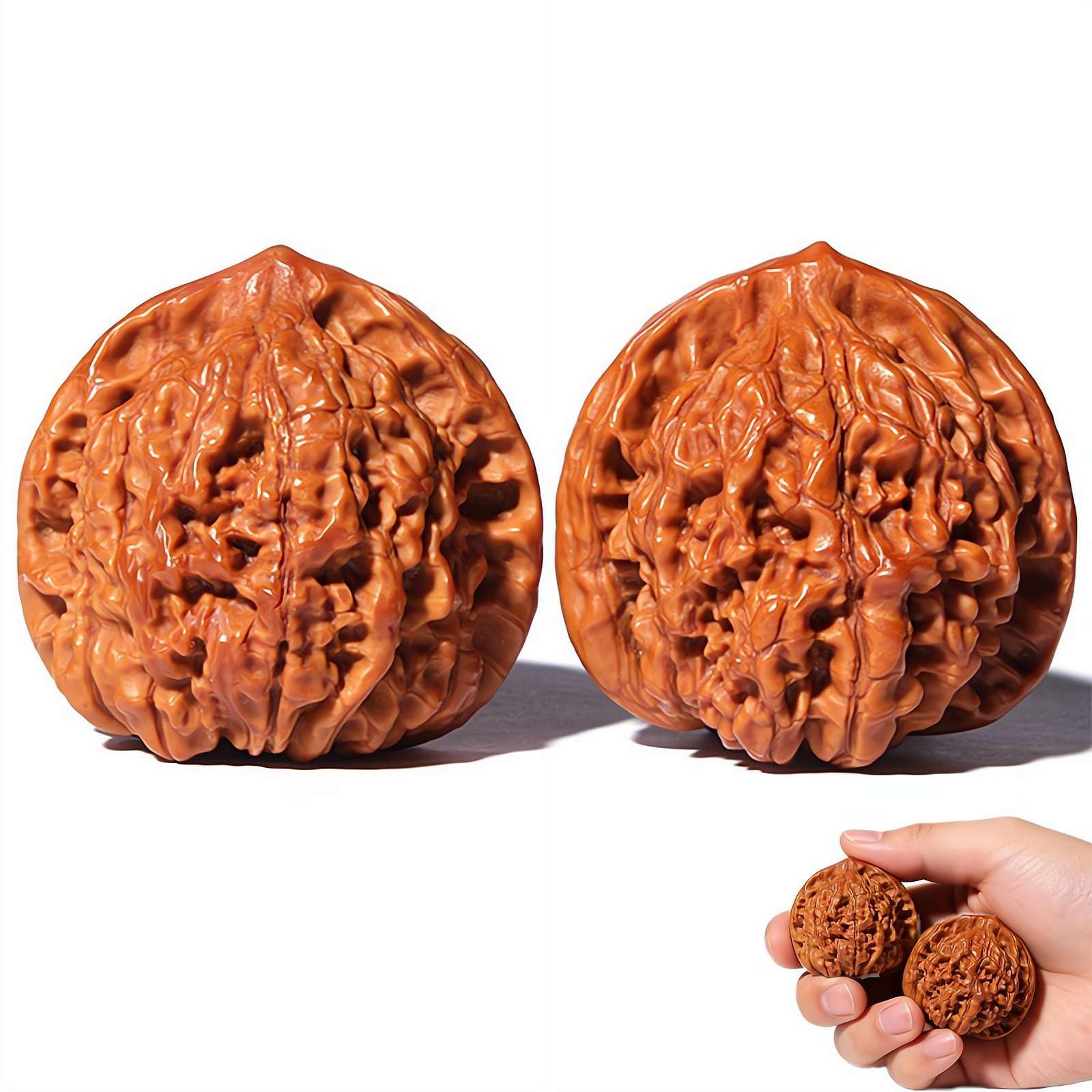 2PCS Chinese Walnuts Fidget,2026 New Wen Wan Walnuts,Traditional Stress Relief Hand Fidget for Relaxation & Focus,Walnut and Massage Stress Relief Health Care Ball Toy for StressRelief,Gifts for Men