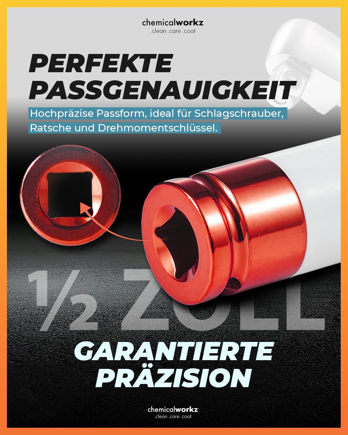 Socket Spanner Set Protective Insert 17 mm 19 mm 21 mm ½ Inch Wheel Bolts Nut Set, High-Quality Cr-Mo Steel, Impact Wrench Nuts, Protective Nuts Wheel Change for Torque and Impact Wrench
