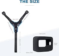 Vista 7 de Helmet Mount with Windshield for GoPro Hero 13 12 11 10 9, Motorcycle Helmet Chin Strap Mount for GoPro 9 10 11 12 13 Black Racing Skiing High-Speed