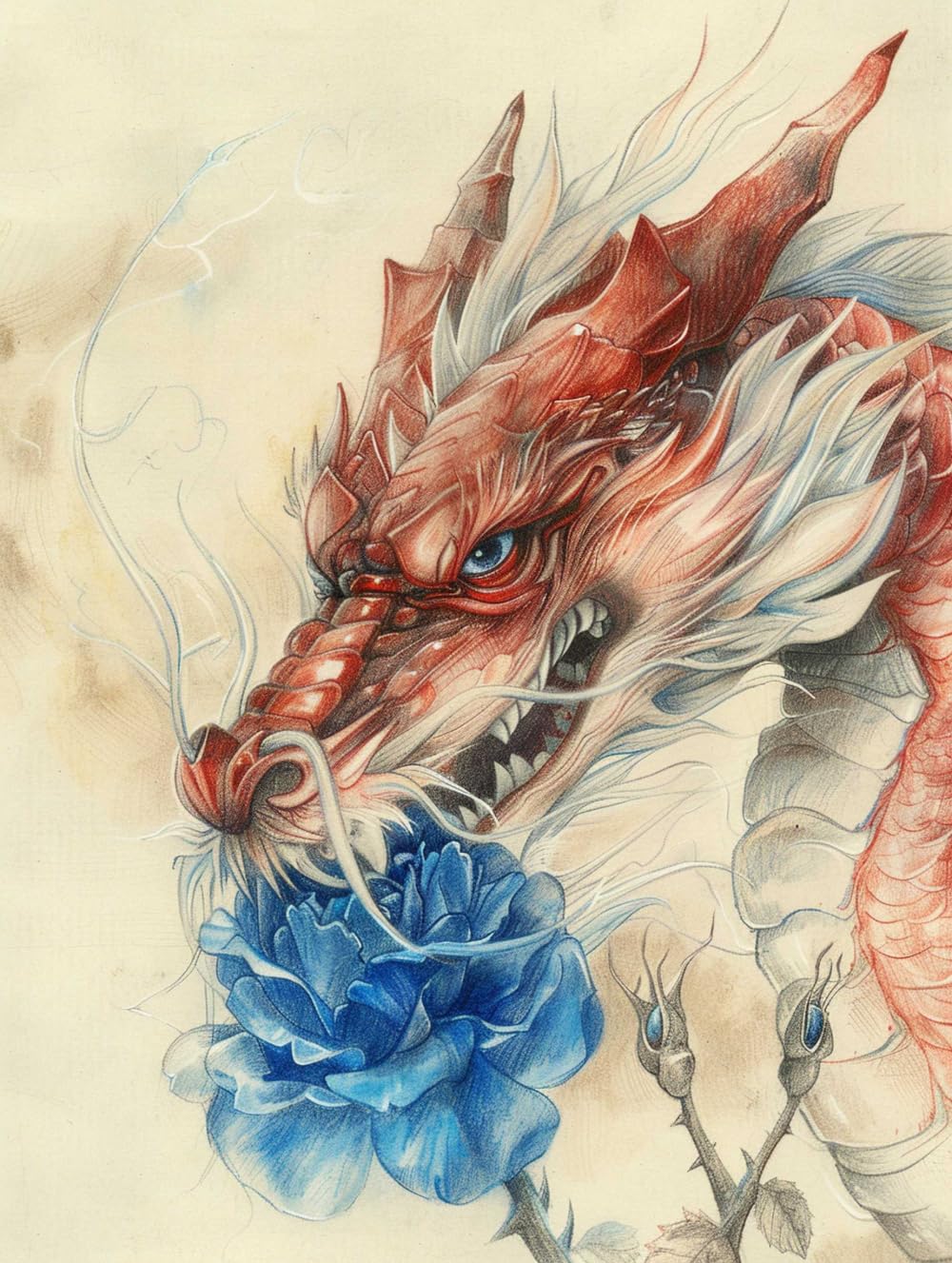14CT Kit Punto De Cruz Preimpreso Animales Y Flores De Dragones Orientales Punto De Cruz De Tela Preimpresa Diy Arte Manualidades Con Agujas Kits De Bordado Para Adultos Principiantes 80x100cm