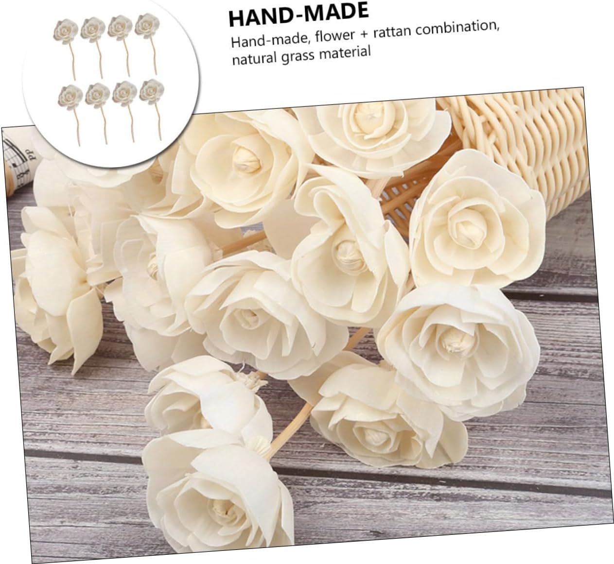 40pcs Rattans Natural Flower Diffuser Sticks for Handmade Fragrance Accessories for Home Decor and Relaxation